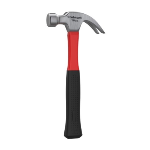 Fleming Supply Fiberglass Claw Hammer with Comfort Grip Handle and Curved Rip Claw, 16-ounce Tool for Home Repair 776609UGP